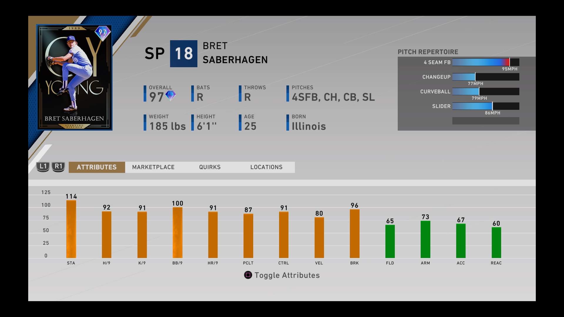 Bret saberhagen mlb the show 20 headliners set 23