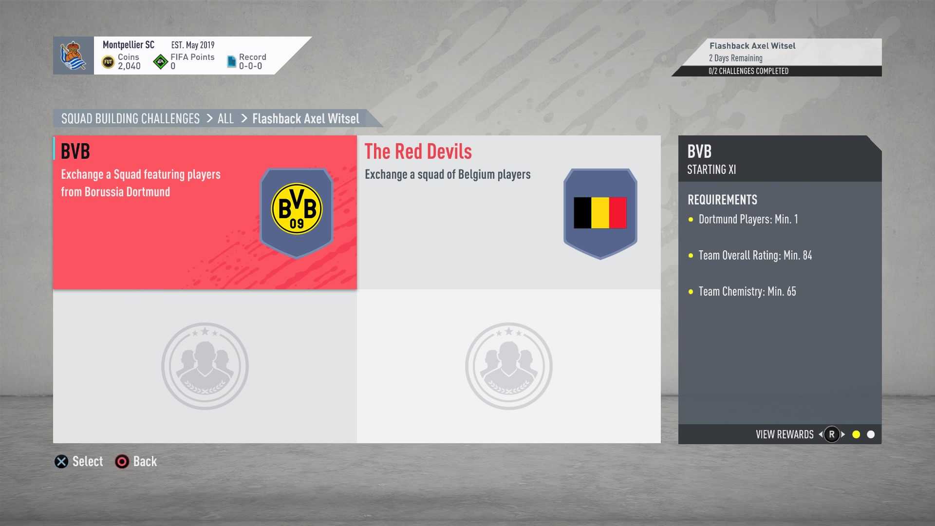 axel witsel fifa 20 sbc requirements