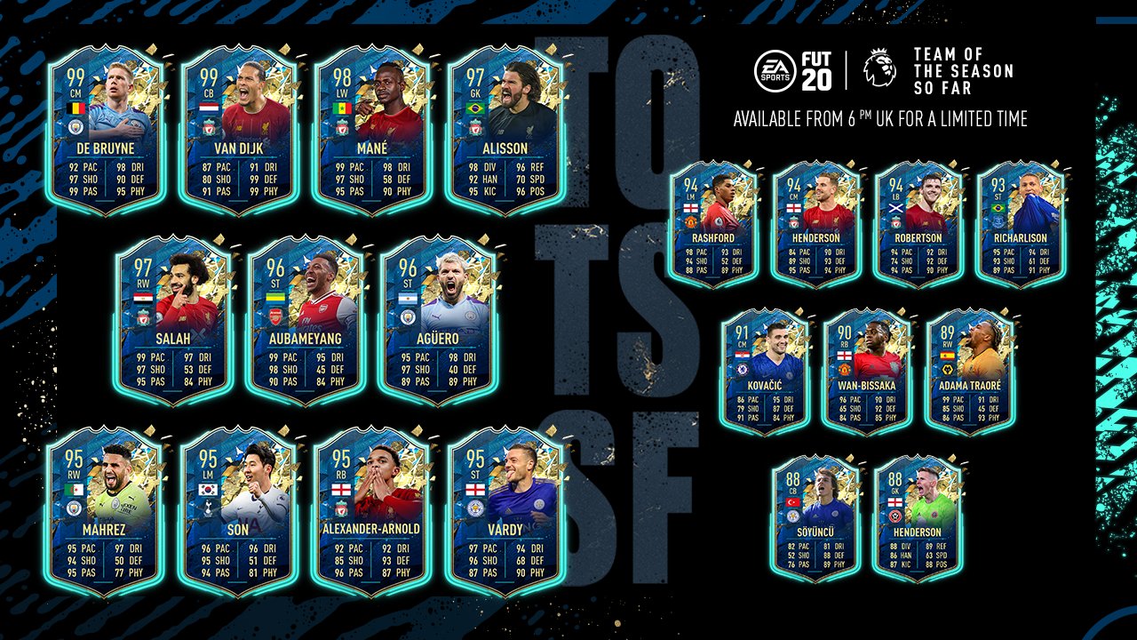 fifa 20 premier league totssf full lineup