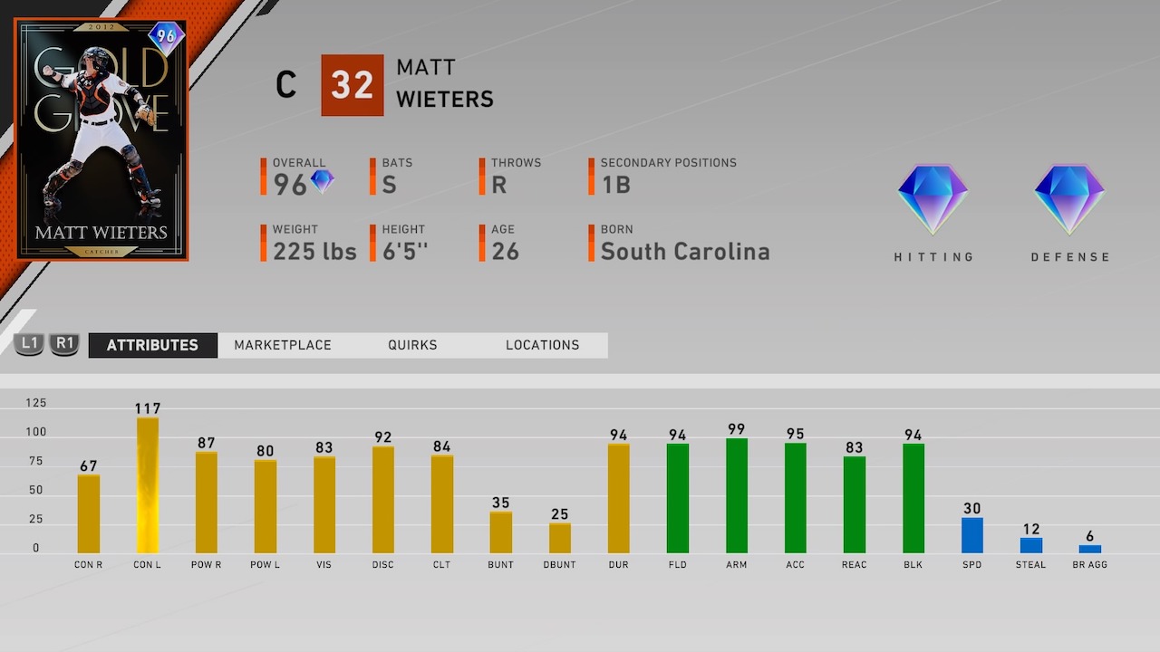 mlb the show 20 headliners set 25 matt wieters card
