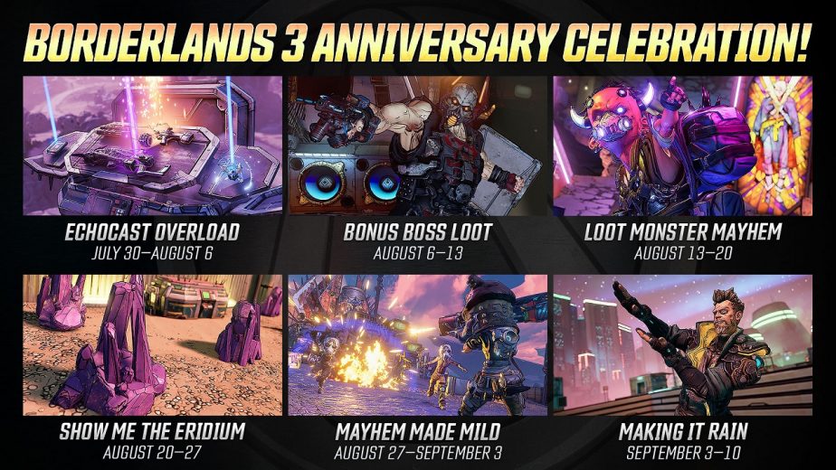 Borderlands 3 Anniversary Celebration ECHOcast Overload Now Live 2