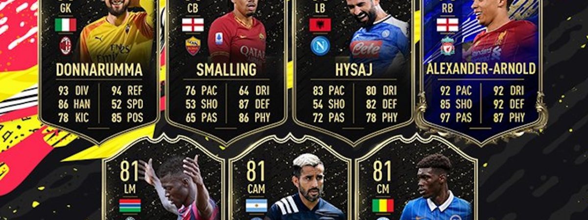 fifa 20 team of the week 43 players kevin de bruyne trent alexander arnold
