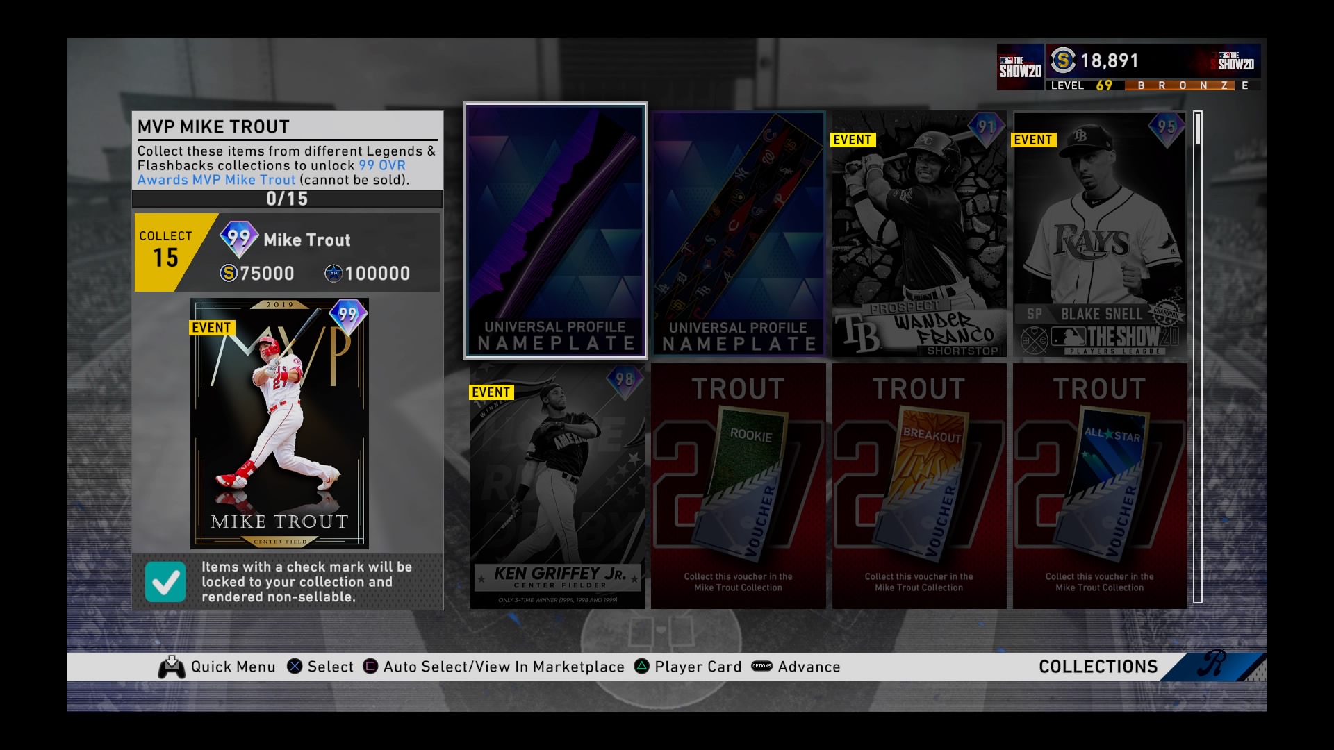 mlb the show 20 master collection mike trout page