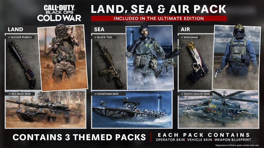 Call of Duty Black Ops Cold War Land Sea & Air Pack