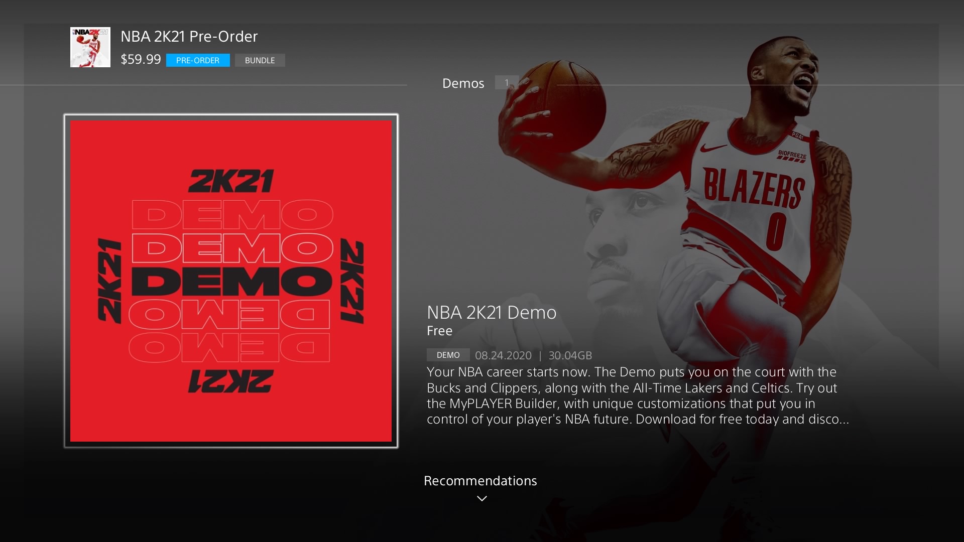 nba 2k21 demo available playstation store