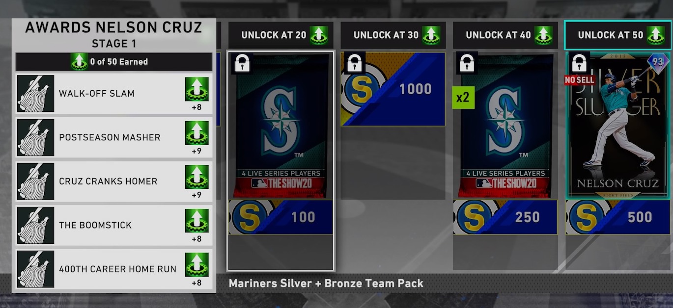 nelson cruz mlb the show 20 player program moments screen