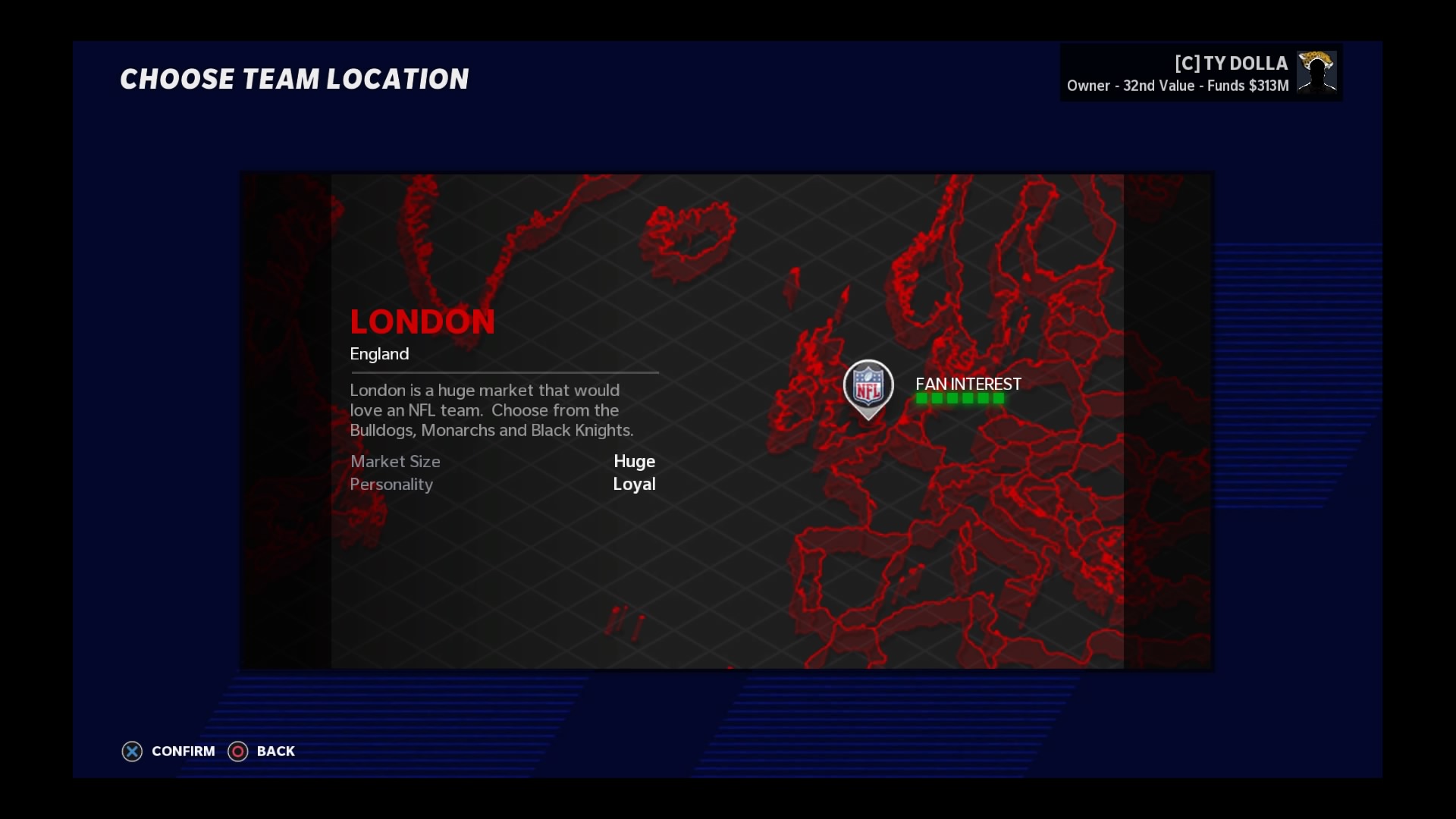 madden 21 franchise relocation london england