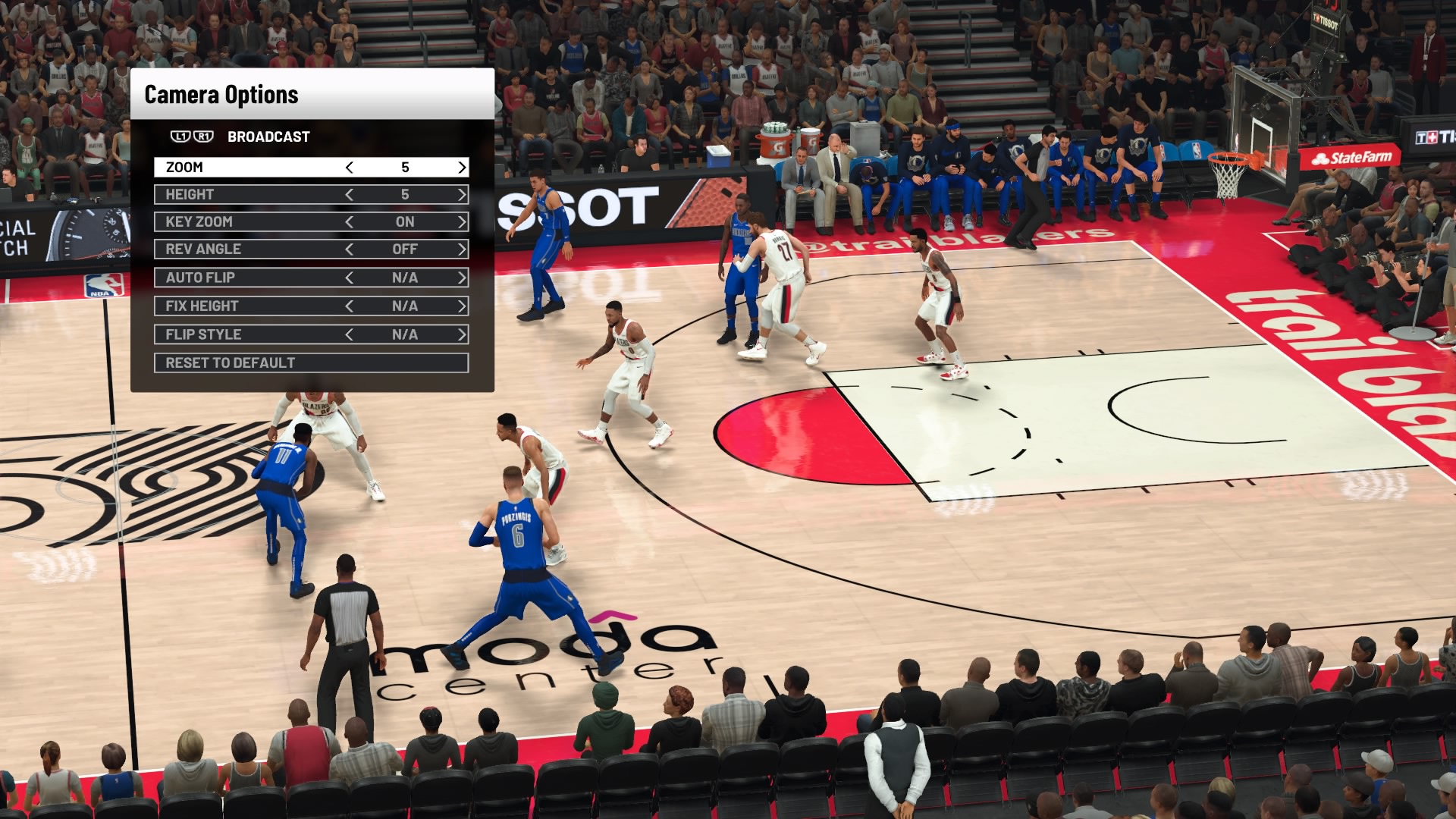 camera options menu in nba 2k21