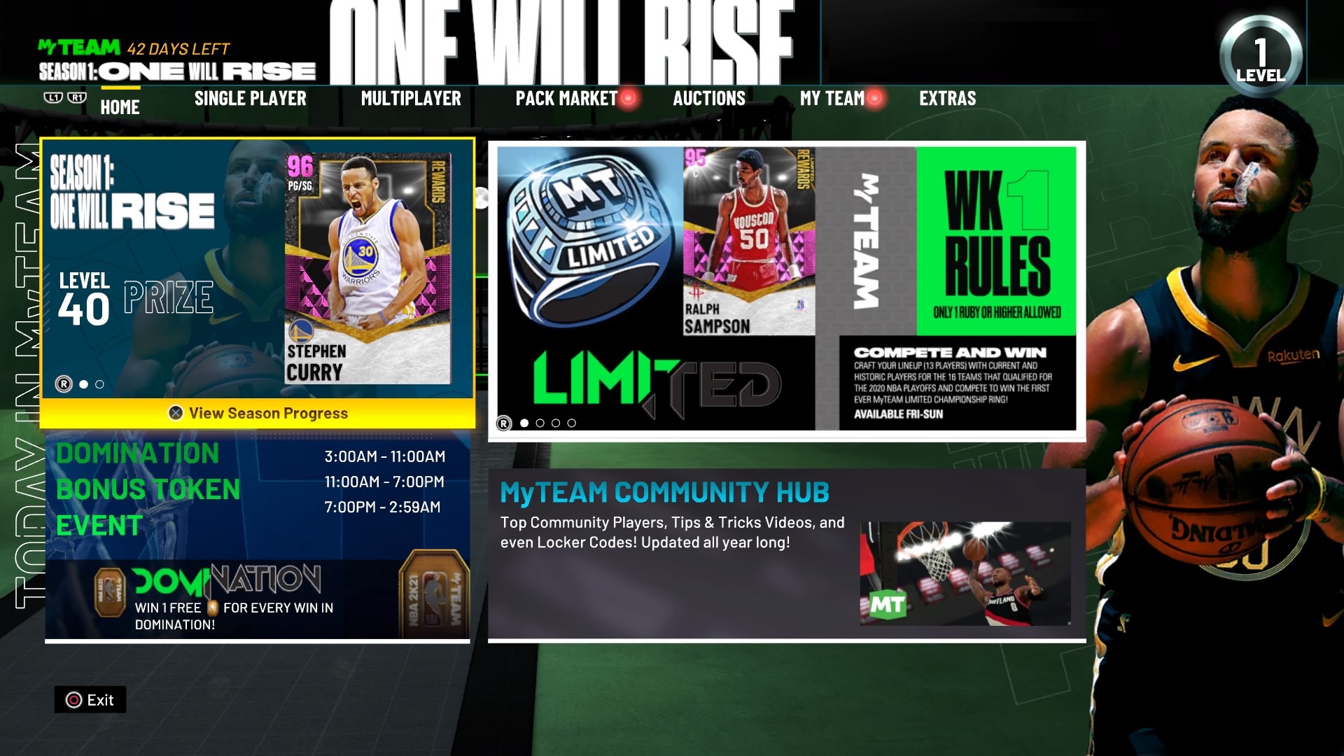 nba 2k21 myteam main menu screen