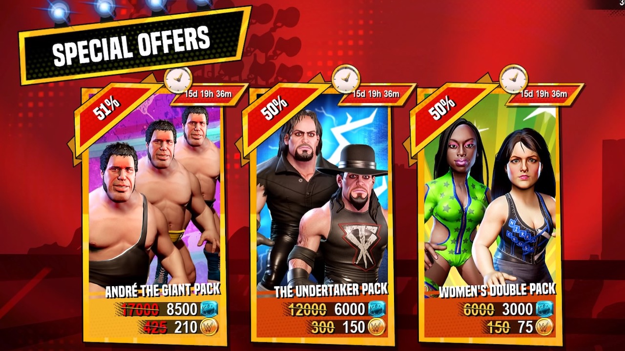 wwe 2k battlegrounds special offers superstars