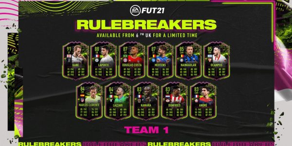 FIFA 21 Rulebreakers Team 1 players revealed including Harry Kane Aymeric Laporte