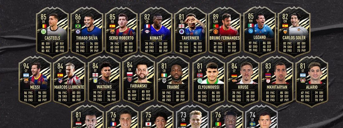 fifa 21 team of the week 7 players revealed messi fernandes