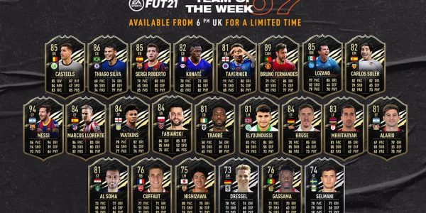 fifa 21 team of the week 7 players revealed messi fernandes