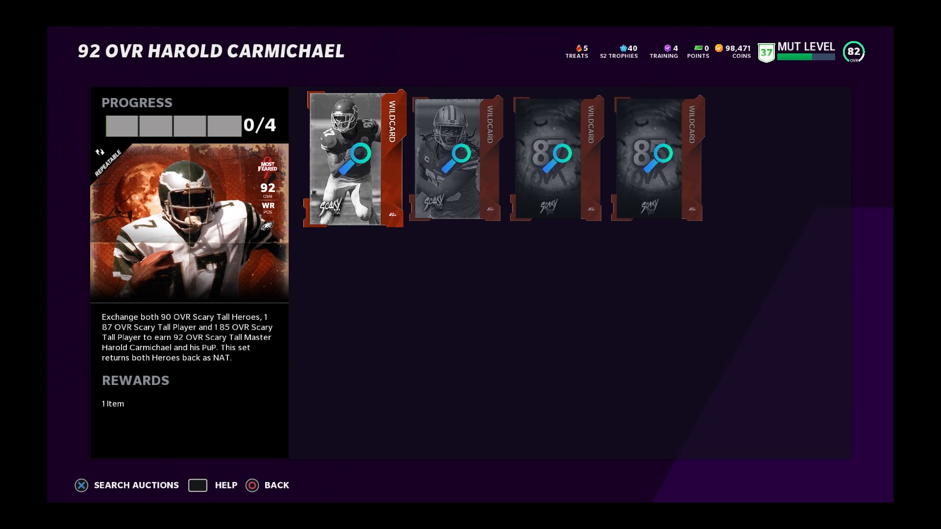 madden 21 most feared scary tall carmichael masters set