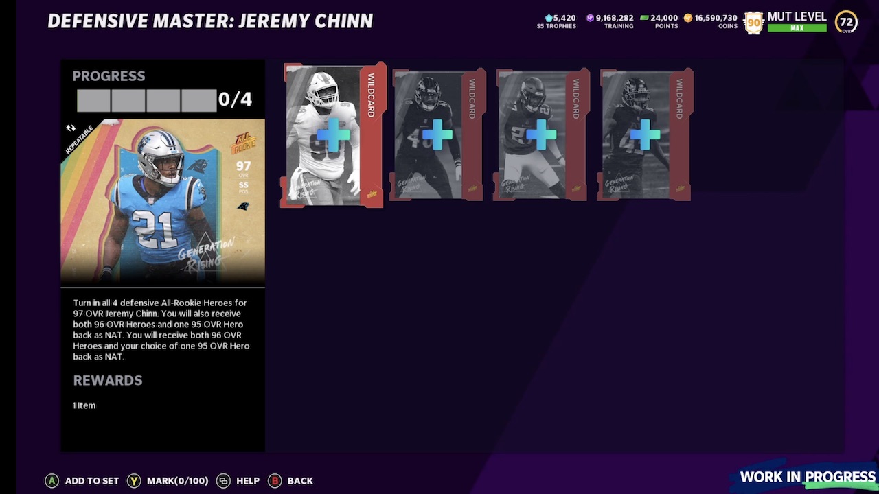 madden 21 all rookie exchange set for jeremy chinn of panthers