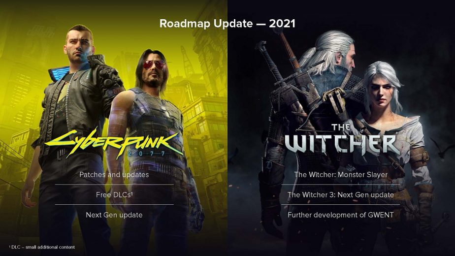 CD Projekt Red 2021 Roadmap Cyberpunk Witcher 2