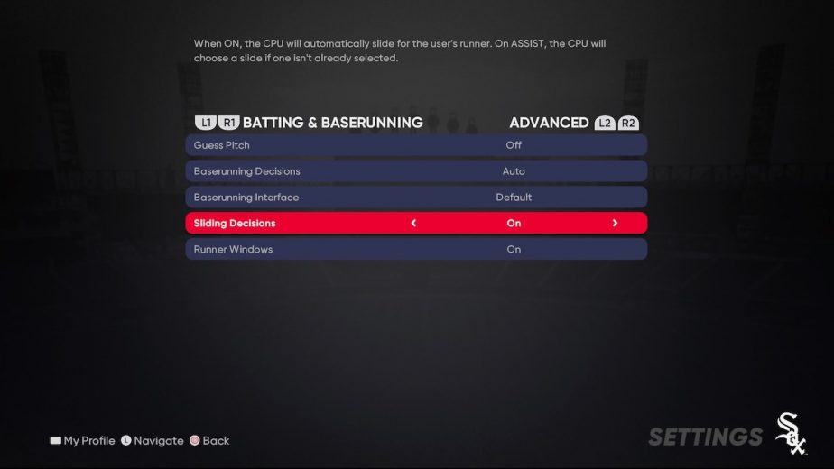 mlb the show 21 sliding controls gameplay settings