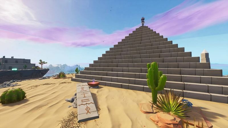 Fortnite Season 8 leak reveals a pyramid landmark.