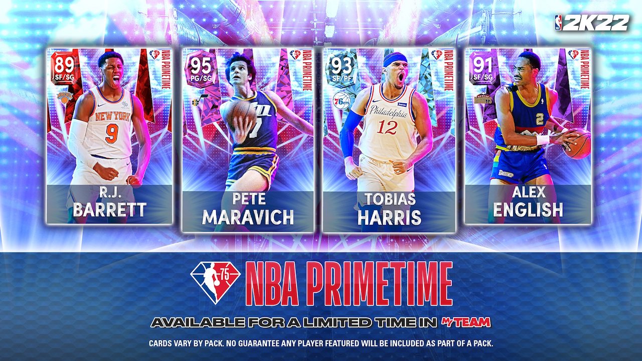 nba 2k22 primetime packs rj barrett pete maravich