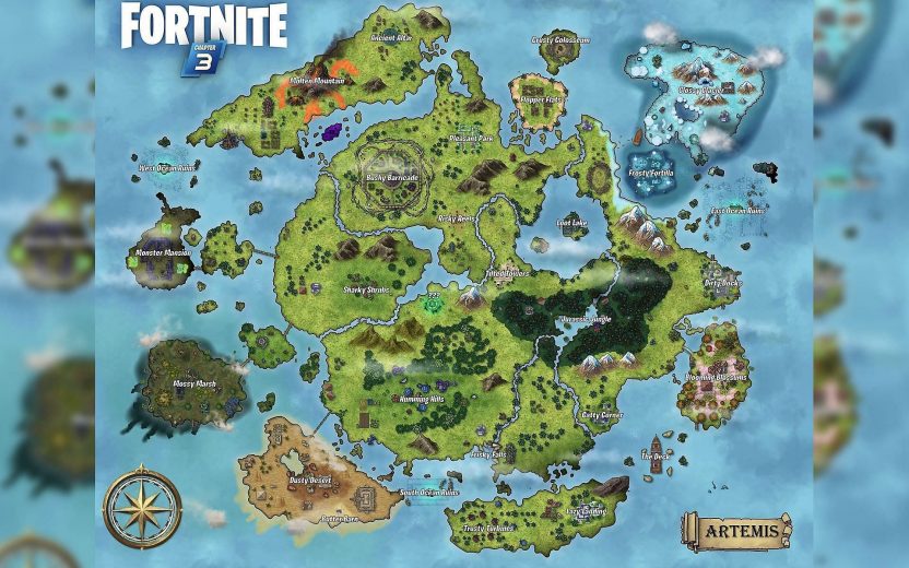 The Fortnite Chapter 3 map might look similar to this.
