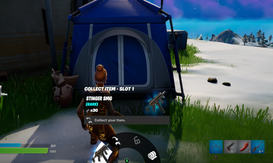 Fortnite Tents let players stash their weapons for the next game.