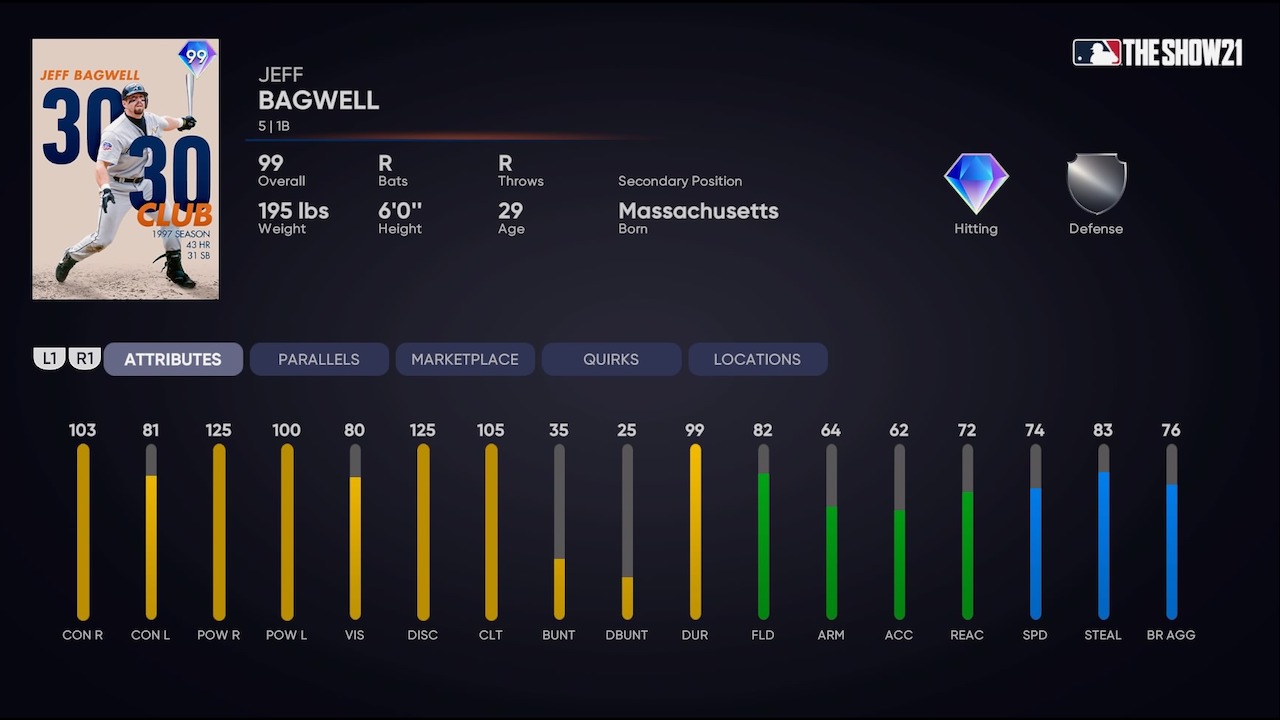 jeff bagwell mlb the show 21 milestone card available diamond dynasty mode