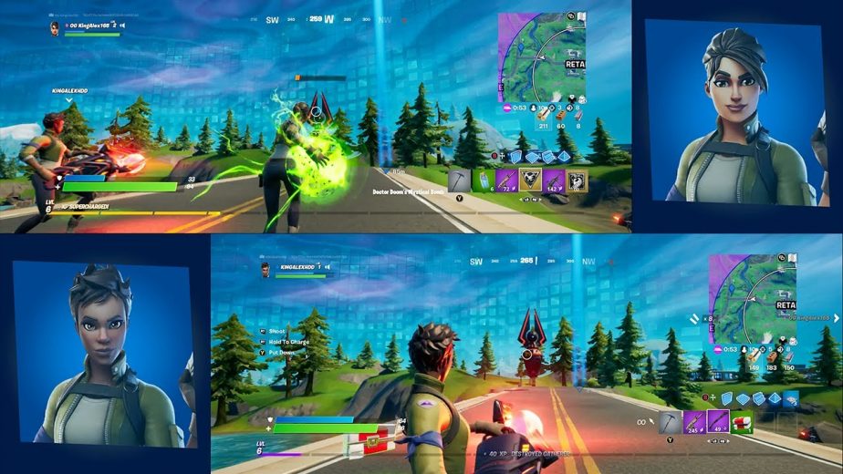 Players may only play the Battle Royale mode on one screen.